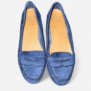 GAP Women's Navy Blue Soft Suede Flat Loafer Shoes